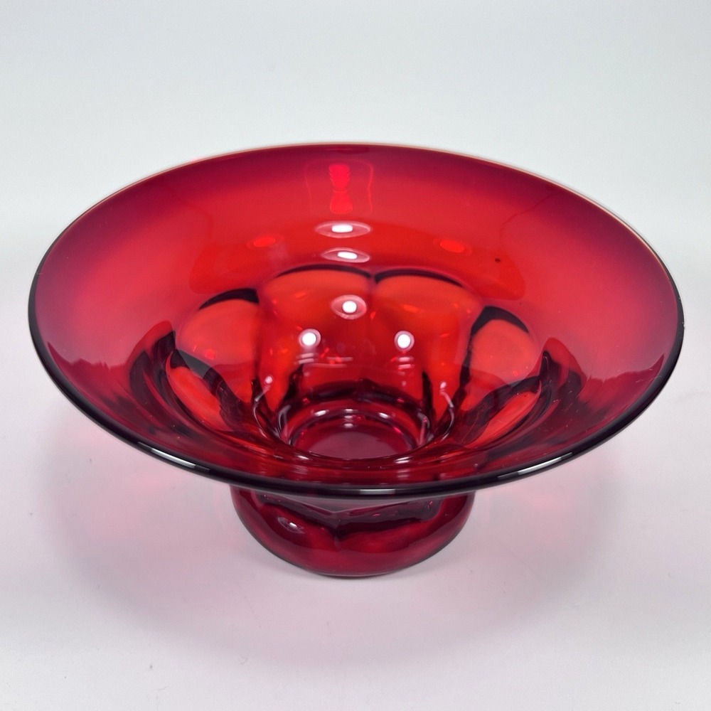 Cambridge Glass Georgian Sherbet In Carmen Red Ruby‎ Elegant 5"